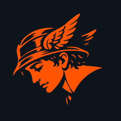 Mascot dark bg orange